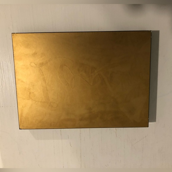 NWT SIXTREES Gold LOVE Mirror Metallic Box Free Standing Sign - Picture 7 of 10